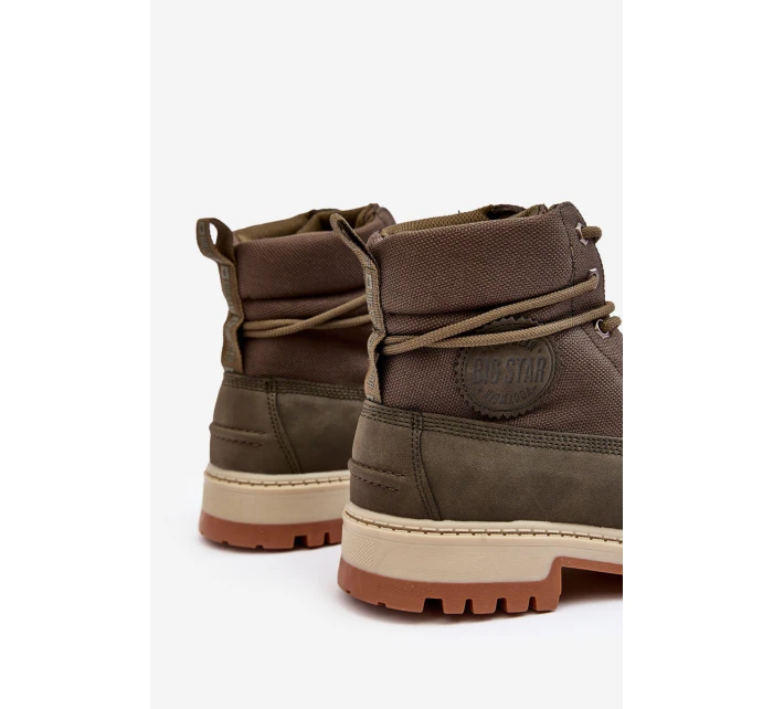 Pánské Trapery Memory Foam Botky Big Star KK174205 Khaki