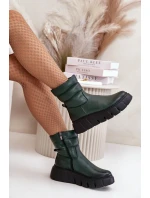 Dámské Kožené Boty Na Zip Zateplené  model 21669344 - Zazoo