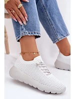 Materiálová Dámská Sportovní Obuv Bílá Helinae