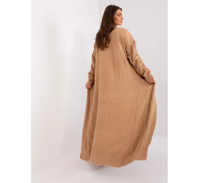 Kardigan AT SW model 18884698 camelowy - FPrice Kardigan AT SW model 18884698 camelowy - FPrice