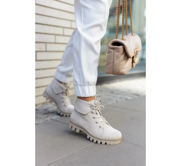 Semišové boty Trapper Tiered Světle šedá Dalles Semišové boty Trapper Tiered Světle šedá Dalles