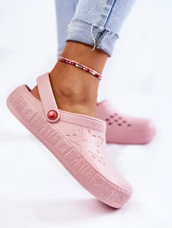 Dámské světlé pantofle Kroks Big Star II275008 Růžové