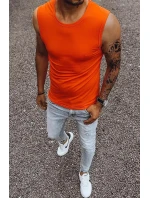 Oranžové pánské jednobarevné tílko model 21012015 Dstreet - J.STYLE Oranžové pánské jednobarevné tílko model 21012015 Dstreet - J.STYLE
