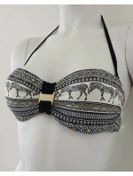 Vrchní díl plavek B4116-60010 černo-smetanový - Selmark