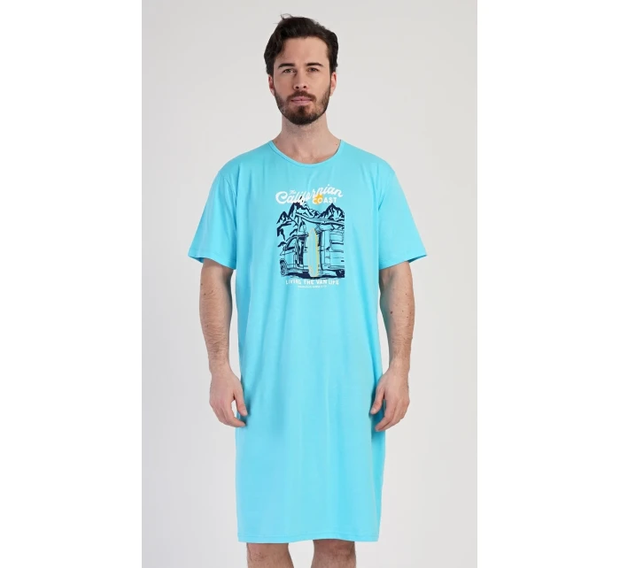 Pánská noční košile s krátkým rukávem California