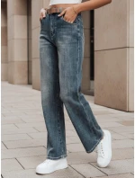 Dámské džínové kalhoty s širokými nohavicemi modré FashionStreet UY2788