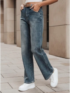 Dámské džínové kalhoty s širokými nohavicemi modré FashionStreet UY2788