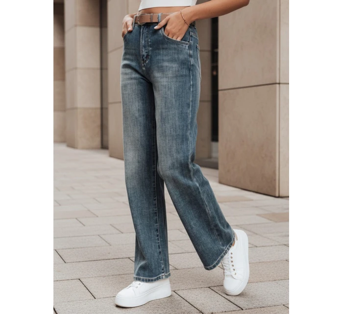 Dámské džínové kalhoty s širokými nohavicemi modré FashionStreet UY2788