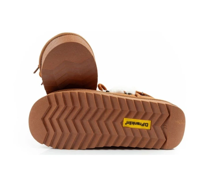 dámské sněhové boty zimní módní model 21395332 zateplené hnědé pro kotníkové dámské - D.Franklin