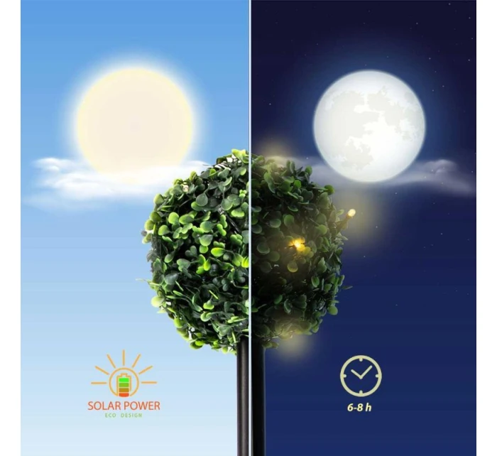 SADA SOLÁRNÍCH SVĚTEL 3 BOXWOOD KOULE 27 VEDL