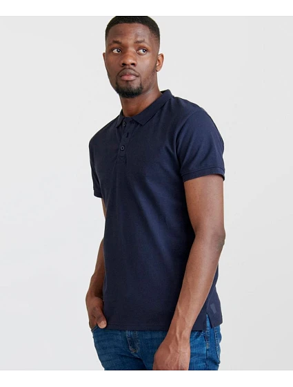 Pánské piqué polo z těžké bavlny 74.0 grey melange model 22413033 - Pure Waste Pánské piqué polo z těžké bavlny 74.0 grey melange model 22413033 - Pure Waste