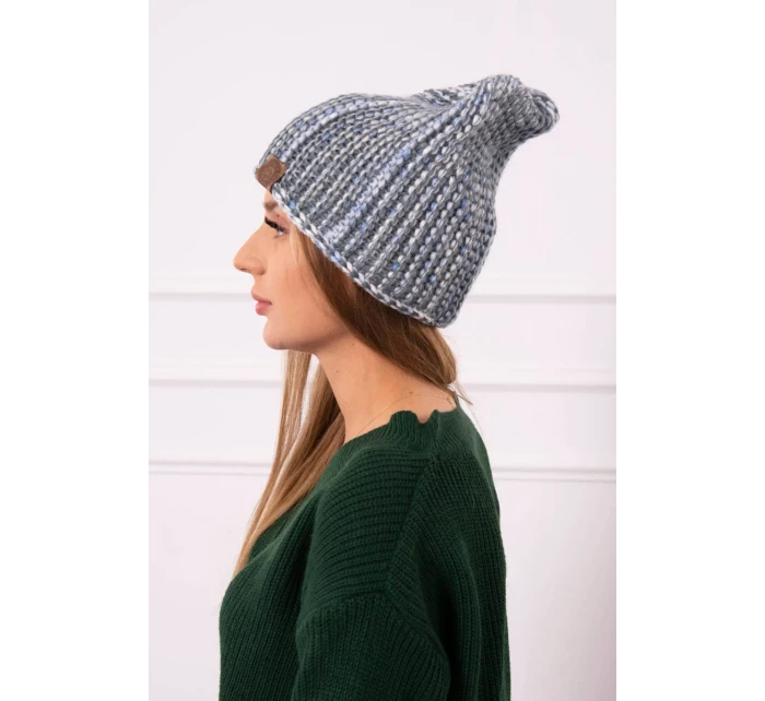 Fleecová čepice Zoja K306 šedá+modrá