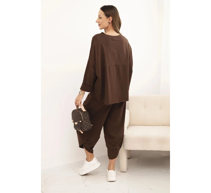 Komplet bavlněný mikina + kalhoty tmavě mátová Komplet bavlněný mikina + kalhoty tmavě mátová