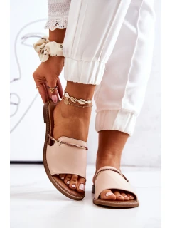 Kožené Nazouváky Lewski Shoes model 21558572 Béžové - Boto