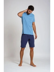 Pyžamo Duty 38881-95X Modrá a tmavě modrá - Henderson