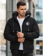 Pánská prošívaná zimní bunda s kapucí černá FashionStreet TX5072