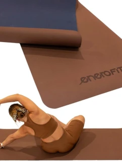 PROTISKLUZOVÁ PODLOŽKA PRO JÓGU A FITNESS TPE HNĚDÁ ENERO FIT