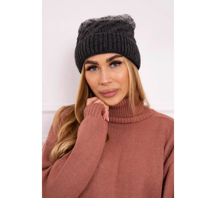 Fleecová čepice Ilona K218 graphite+grey