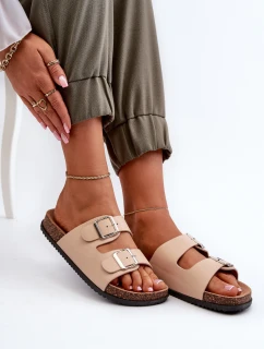 Dámské sandály s přezkami béžové model 21653020 - Boto