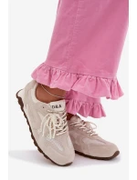 Dámské kožené semišové tenisky model 22031939 šedé - D&A