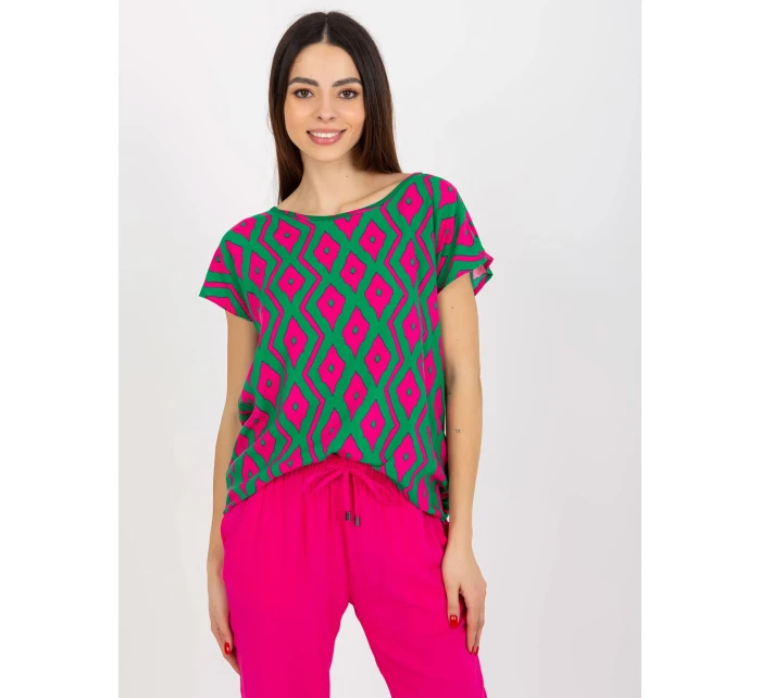 Dámská halenka D73771R10978Q zelená - FPrice