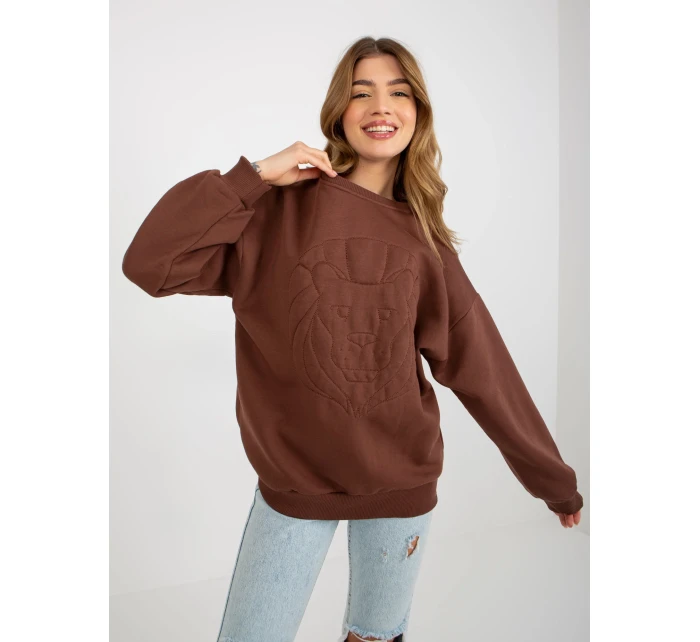 Mikina EM BL 617 model 17964046 hnědá - FPrice Mikina EM BL 617 model 17964046 hnědá - FPrice