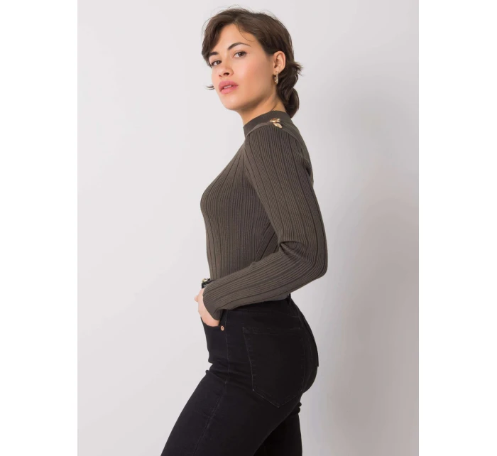 Jumper EM SW MCY02213.91 tmavá khaki