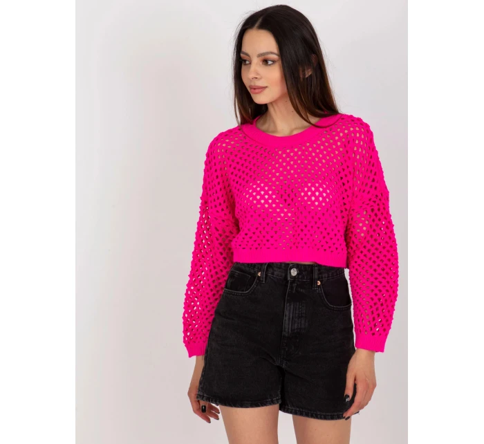 Dámský svetr BA SW 9008.35P fluo růžový - FPrice Dámský svetr BA SW 9008.35P fluo růžový - FPrice