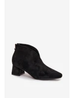 Dámské kotníkové boty na klínku s Černé model 21919517 - Boto