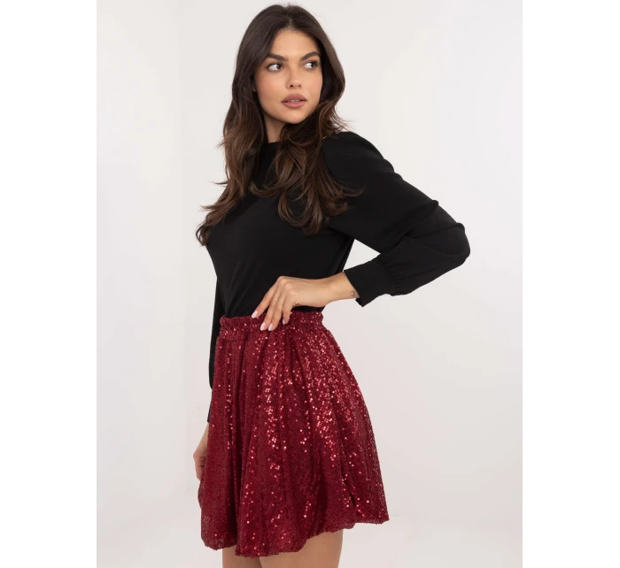 Sukně MI SD model 20619171 bordó - FPrice
