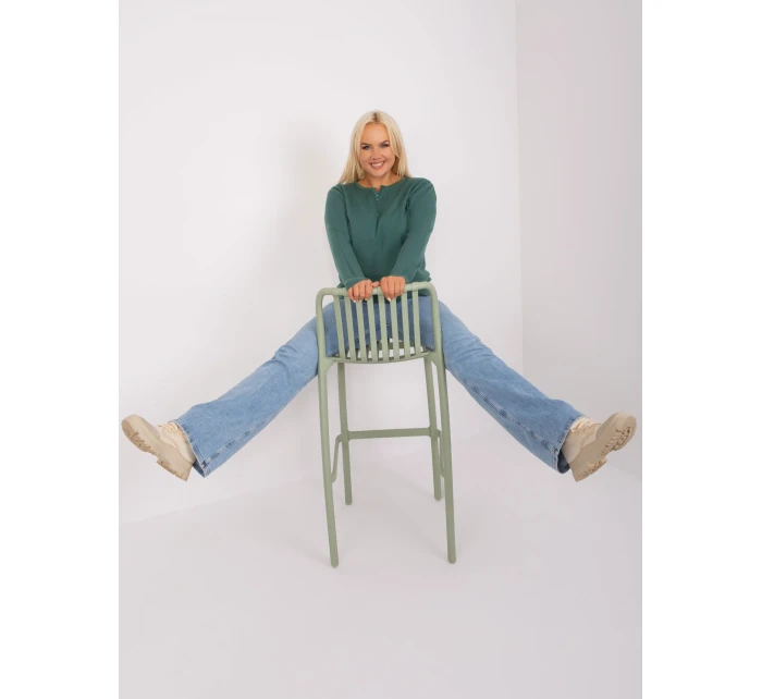 Sweter PM SW PM model 18949428 ciemny zielony - FPrice Sweter PM SW PM model 18949428 ciemny zielony - FPrice