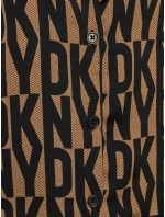 Dámské pyžamo YI90017 202 hnědé s potiskem - DKNY