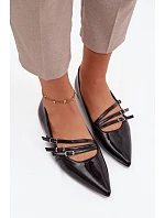 Lakované baleríny KL2913 Palenna černá - Sweet Shoes Lakované baleríny KL2913 Palenna černá - Sweet Shoes