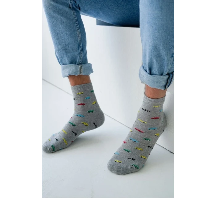 PÁNSKÉ PONOŽKY 3/4 BAREVNÉ AUTÍČKA 1153.039