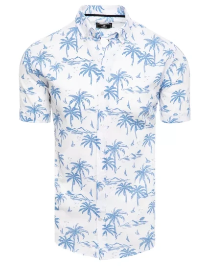 Pánské bílé tričko s krátkým rukávem model 21969125 - Dstreet