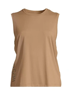 Dámské tréninkové tričko CASALL Graphic Tank, hnědá barva