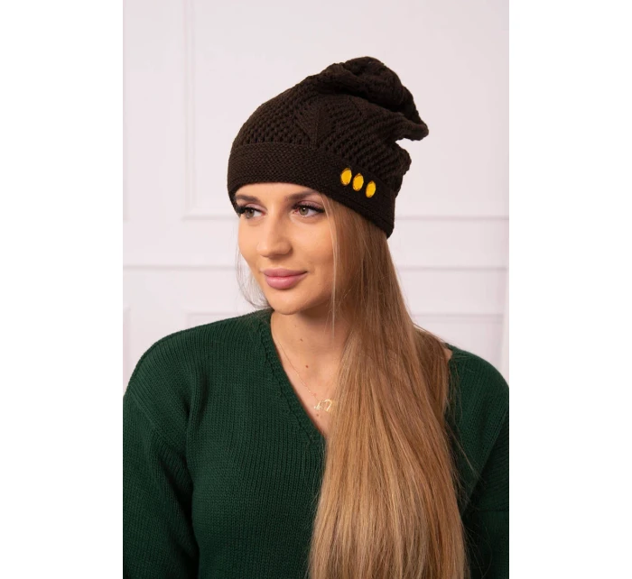 Dámská čepice Maryna K407 hnědá