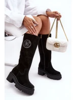 Dámské semišové kotníkové boty černé Lewski model 21636613 - Boto