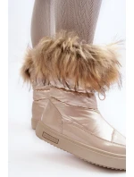 Dámské Sněhule S Kožíškem Béžové Big Star MM274380