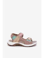 Dámské Sportovní Kožené Sandály Béžové model 21695390 - VINCEZA Dámské Sportovní Kožené Sandály Béžové model 21695390 - VINCEZA