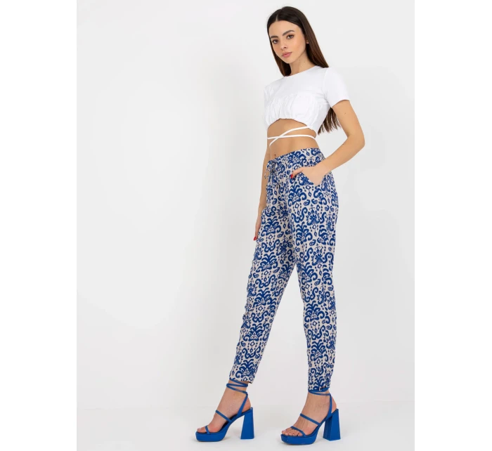 Dámské kalhoty D73770M61869J tmavě modré - FPrice Dámské kalhoty D73770M61869J tmavě modré - FPrice