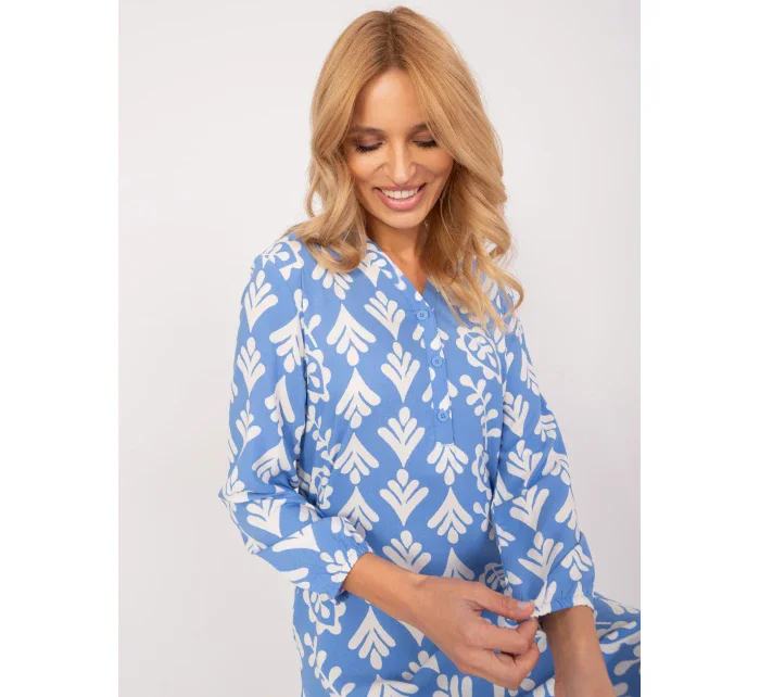 Šaty D73771M30427A světle modré