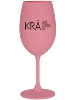 KRÁSNÁ KRÁLOVNA KRÁSY - růžová sklenice na víno 350 ml KRÁSNÁ KRÁLOVNA KRÁSY - růžová sklenice na víno 350 ml