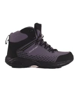 Výborné dámské šedo-stříbrné  trekingové boty bez podpatku