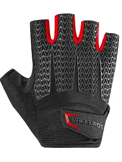 Cyklistické rukavice Rockbros S169BR XXL s gelovými polštářky - černo-červené