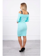 Mátové šaty se širokými ramínky