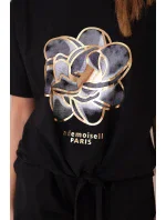 Sada s potiskem new punto halenkové + šortky černý Sada s potiskem new punto halenkové + šortky černý