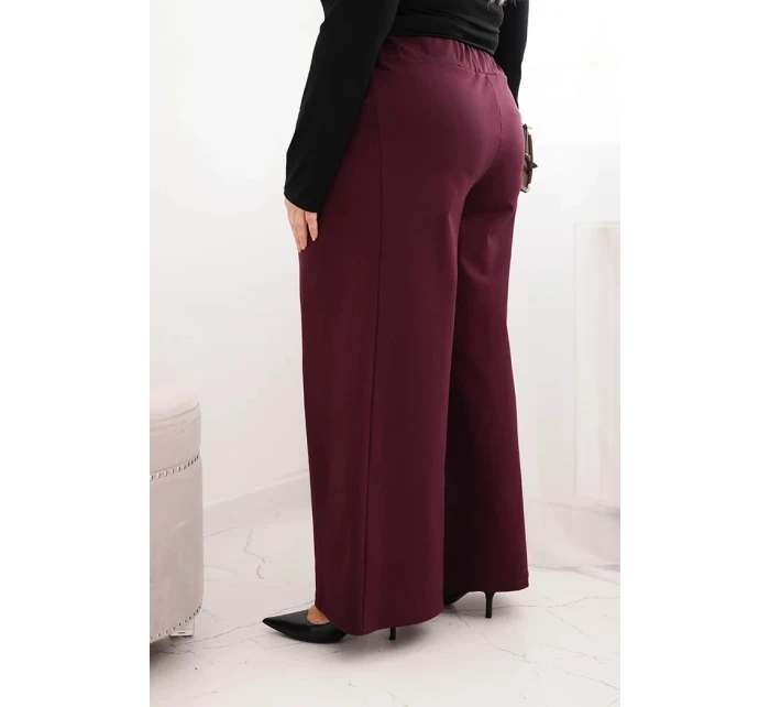 Dámské kalhoty Plus Size s širokými nohavicemi a model 21728701 - K-Fashion