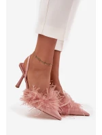 Lodičky s a patou růžové model 21715224 - Boto