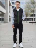 Pánská přechodná prošívaná šedá bunda TX4402